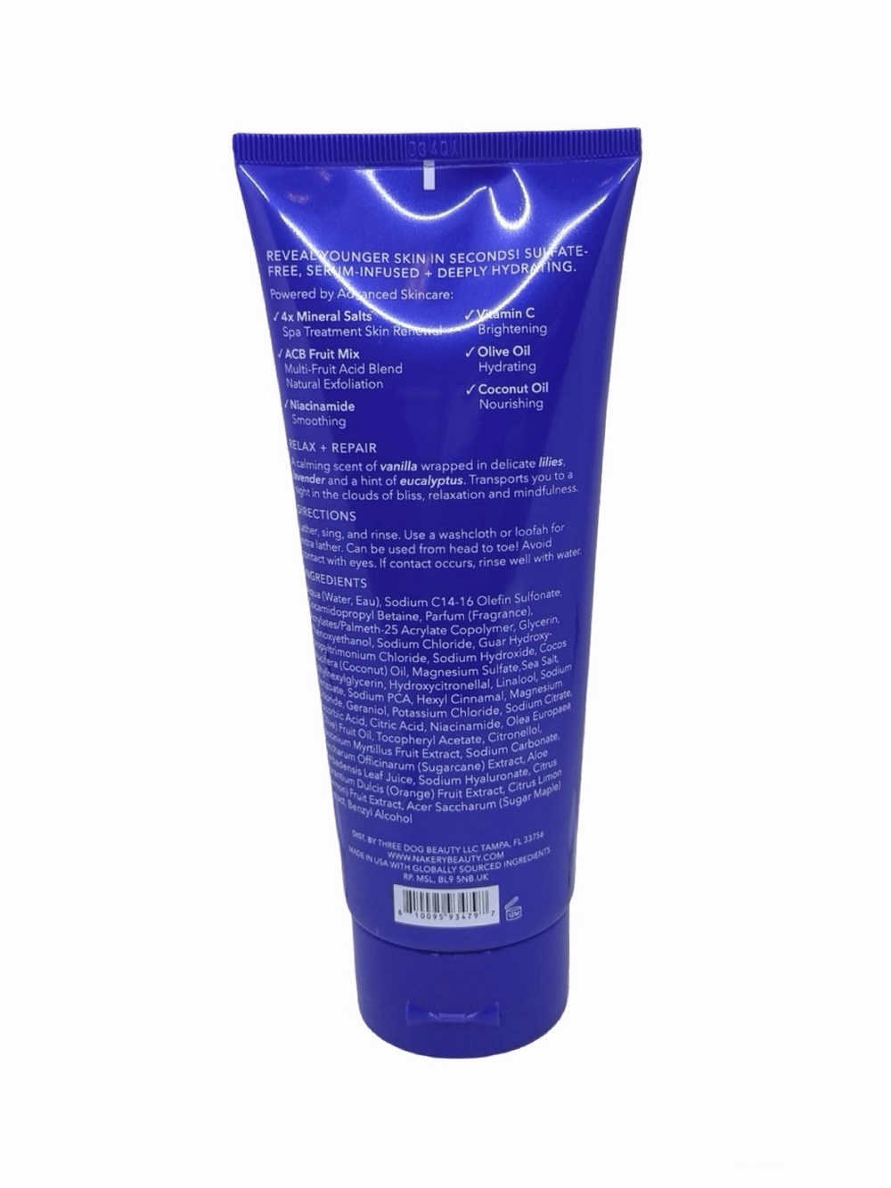 Nakery SkinRecovery Relax + Repair Magnesium Face, Body + Hair Wash - 6.76 fl oz - Picture 2 of 2
